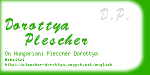 dorottya plescher business card